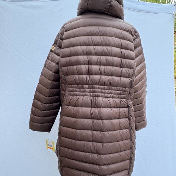 MICHAEL KORS Quilted Down Puffer Jacket Removable Hood Packable Plus 3X NWT - Picture 4 of 13